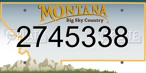 2745338 Montana License Plate