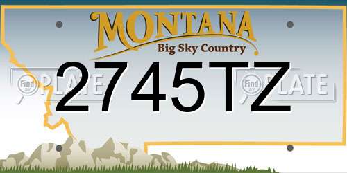 2745TZ Montana License Plate