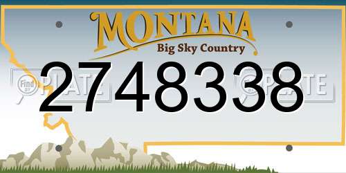 2748338 Montana License Plate