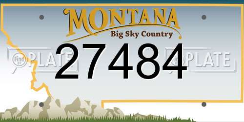 27484 Montana License Plate