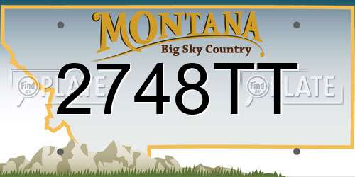2748TT Montana License Plate