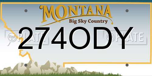 274ODY Montana License Plate
