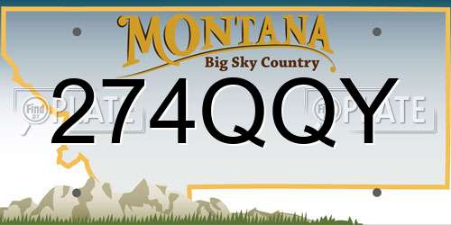 274QQY Montana License Plate