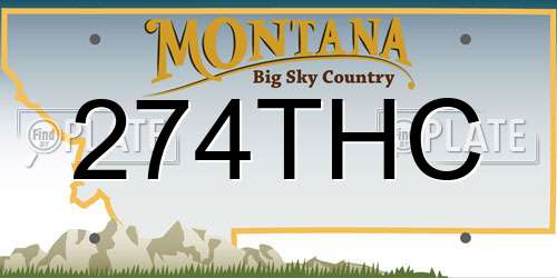 274THC Montana License Plate