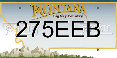 275EEB Montana License Plate