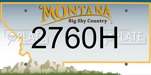 2760H Montana License Plate