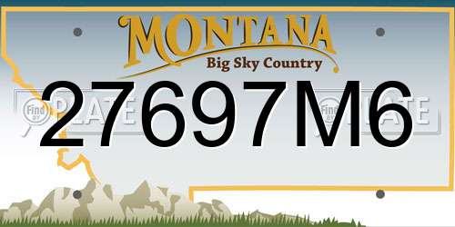 27697M6 Montana License Plate