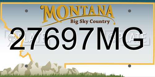 27697MG Montana License Plate