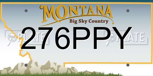 276PPY Montana License Plate