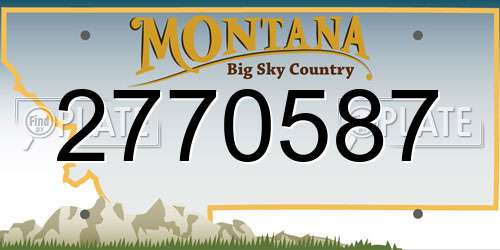 2770587 Montana License Plate