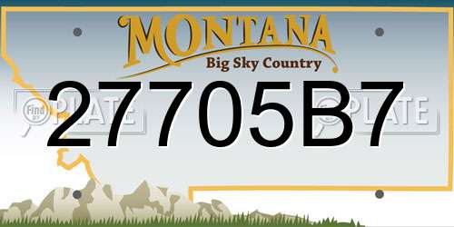 27705B7 Montana License Plate