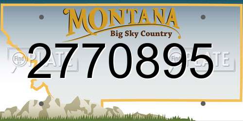 2770895 Montana License Plate