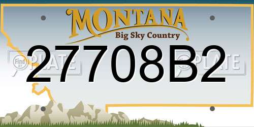 27708B2 Montana License Plate