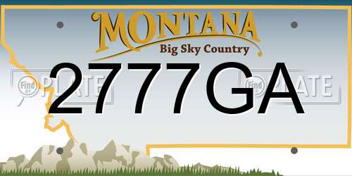 2777GA Montana License Plate