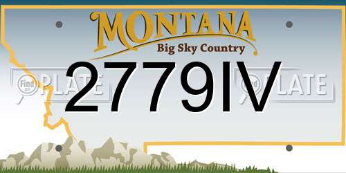 2779IV Montana License Plate