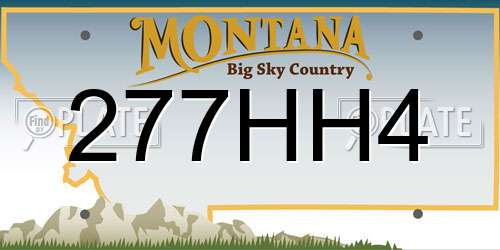 277HH4 Montana License Plate