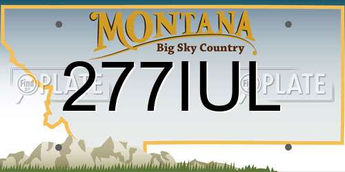 277IUL Montana License Plate