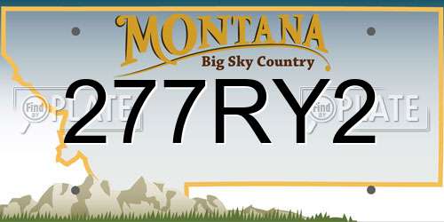 277RY2 Montana License Plate