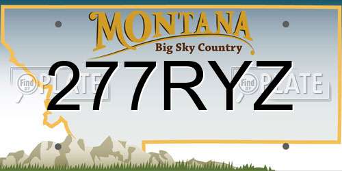 277RYZ Montana License Plate