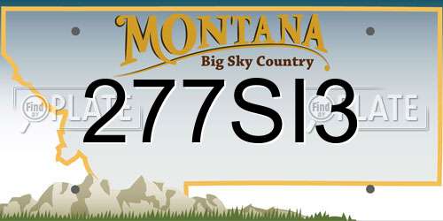 277SI3 Montana License Plate