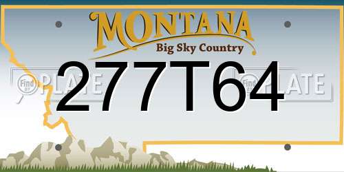 277T64 Montana License Plate