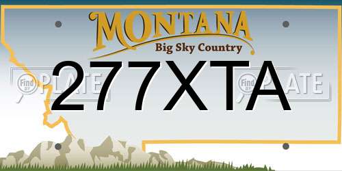 277XTA Montana License Plate