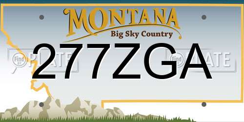 277ZGA Montana License Plate