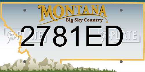 2781ED Montana License Plate
