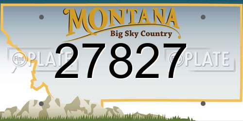 27827 Montana License Plate