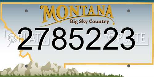 2785223 Montana License Plate