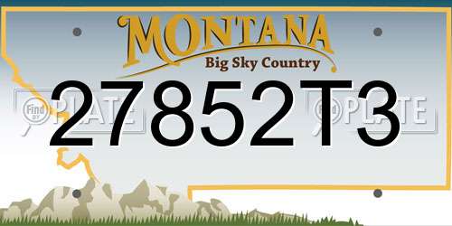 27852T3 Montana License Plate
