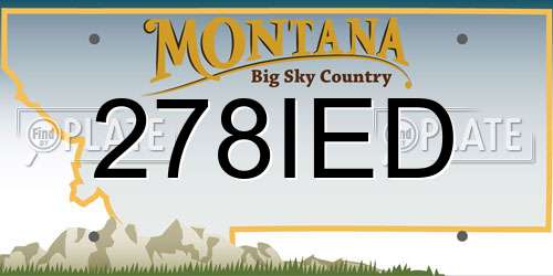 278IED Montana License Plate