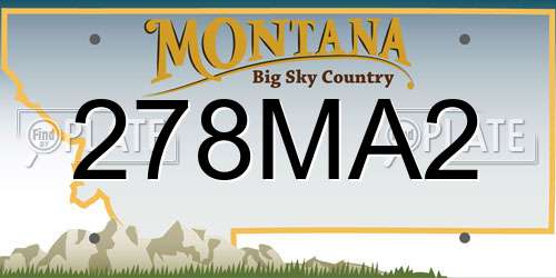 278MA2 Montana License Plate
