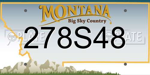 278S48 Montana License Plate