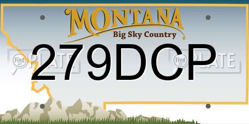 279DCP Montana License Plate
