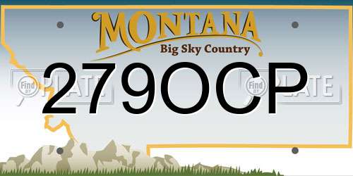 279OCP Montana License Plate