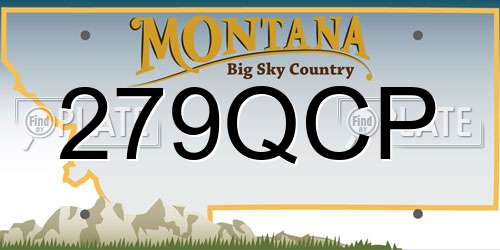 279QCP Montana License Plate