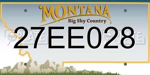 27EE028 Montana License Plate