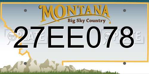 27EE078 Montana License Plate
