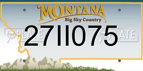 27II075 Montana License Plate