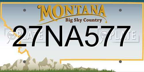 27NA577 Montana License Plate
