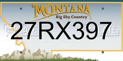 27RX397 Montana License Plate