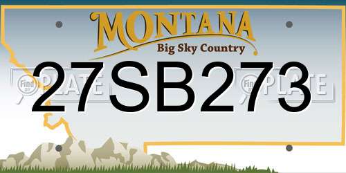 27SB273 Montana License Plate