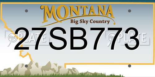 27SB773 Montana License Plate