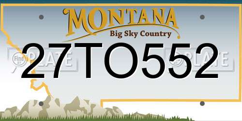 27TO552 Montana License Plate