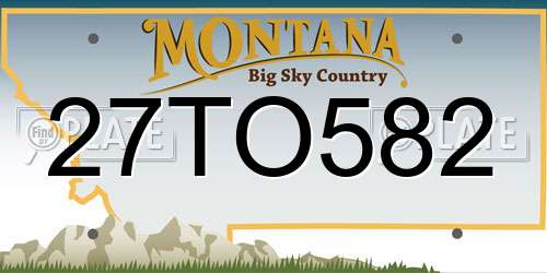 27TO582 Montana License Plate
