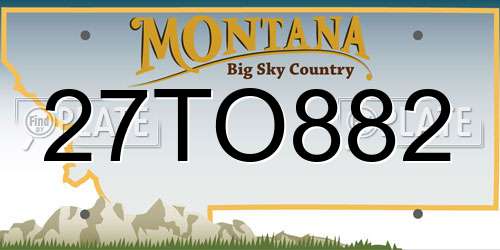 27TO882 Montana License Plate