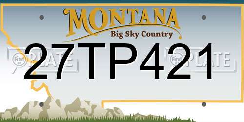 27TP421 Montana License Plate