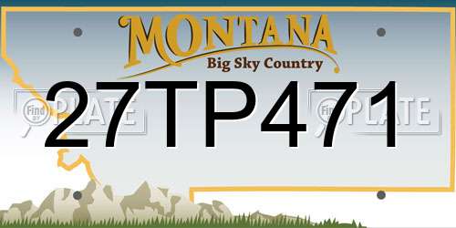 27TP471 Montana License Plate