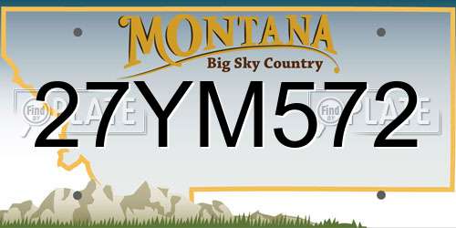 27YM572 Montana License Plate